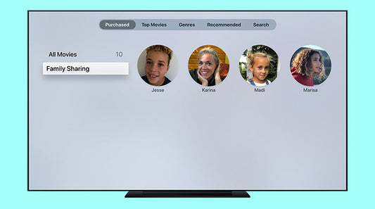 Cum sa rasfoiesti achizitiile Family’s Shared in TV App