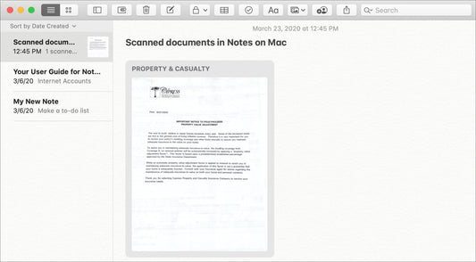 Cum sa capturezi, sa vizualizezi si sa editezi documentele scanate in Notes de pe Mac