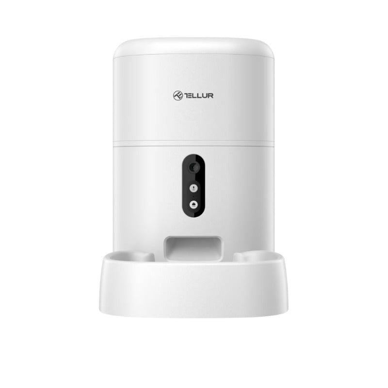 Dispenser hrana animale WiFi Tellur Smart, Camera UltraHD, 4L, Alb - iSTYLE RO