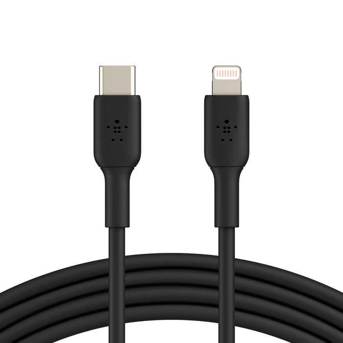 Cablu de date Belkin USB-C la Lightning, 1m, Negru - iSTYLE RO