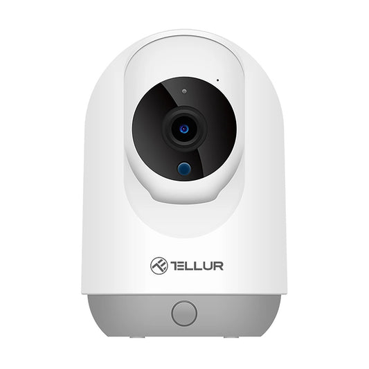 Camera de supraveghere Tellur Smart Wi-Fi Interior, 3MP, UltraHD, PTZ, Autotraking, Night Vision, Detectarea miscarilor, Two-Way Audio, Alarma sonora, Pan 360 grade, Control Vocal, Stocare Cloud, Alb - iSTYLE RO