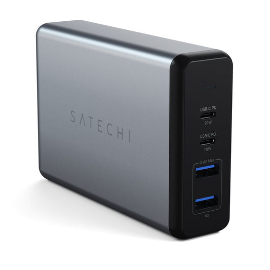 Adaptor priza Satechi 108W TYPE-C MultiPort Travel Charger (1x USB-C PD,2x USB3.0,1xQualcomm 3.0) - Space Gray - iSTYLE RO