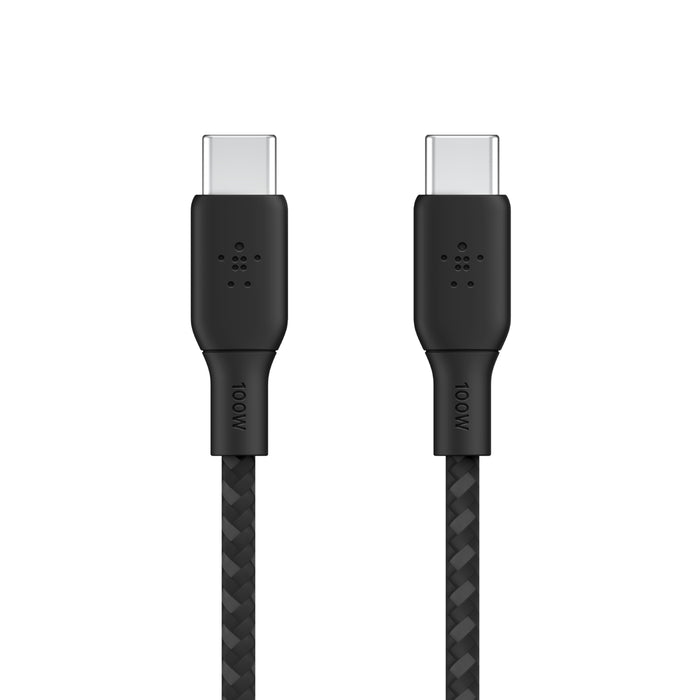 Cablu de date Belkin Braided USB-C la USB-C, 2m, Negru - iSTYLE RO