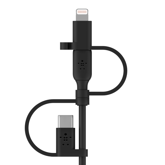 Cablu de date Belkin Universal (Lightning/Micro-USB/USB-C la USB-A), 1m, Negru - iSTYLE RO