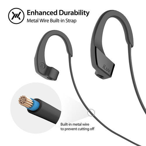 Cablu iLuv ClipBack pentru Apple AirPods, Negru - iSTYLE RO