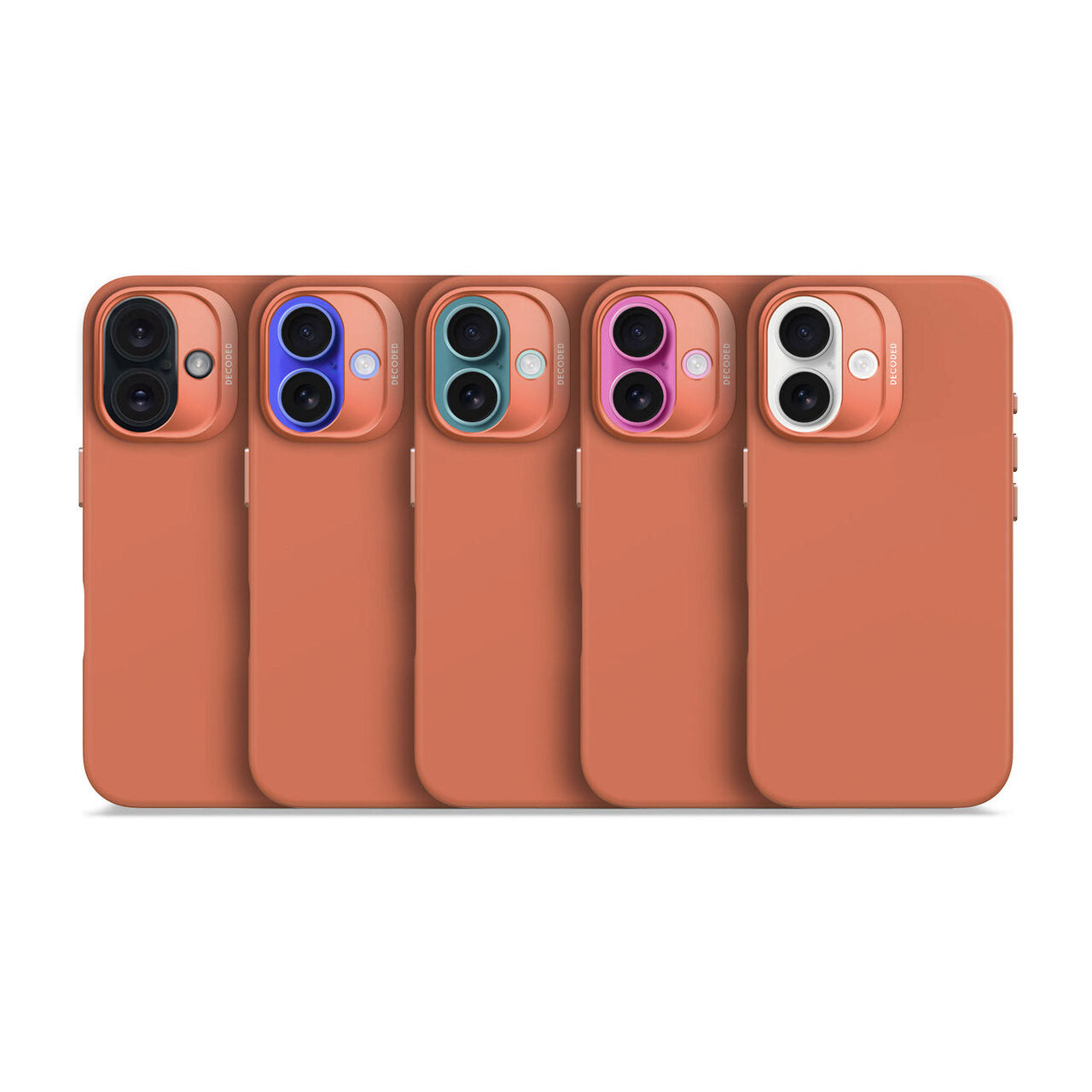 Husa de protectie DECODED din silicon pentru iPhone 16, Portocaliu - iSTYLE RO