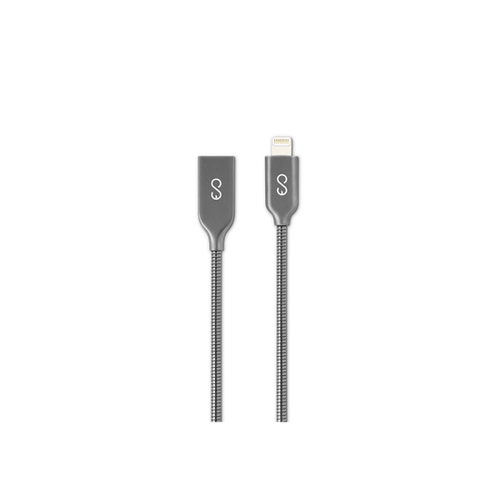 Cablu de date Epico fabric braided USB-A la Lightning 1.8m, Space Grey - iSTYLE RO