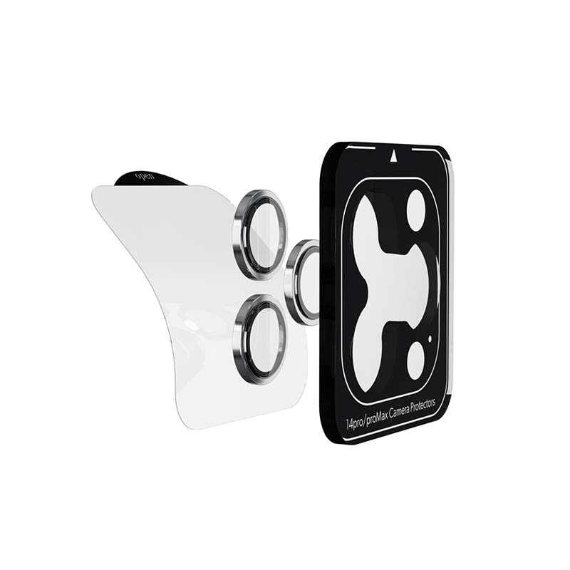 Folie de protectie camera foto pentru iPhone 14 Pro si iPhone 14 Pro Max, Silver - iSTYLE RO