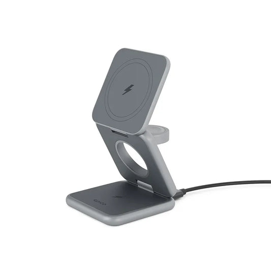 Incarcator ISTYLE Mag+ Foldable Wireless Charger MagSafe, Gri Spatial - iSTYLE RO