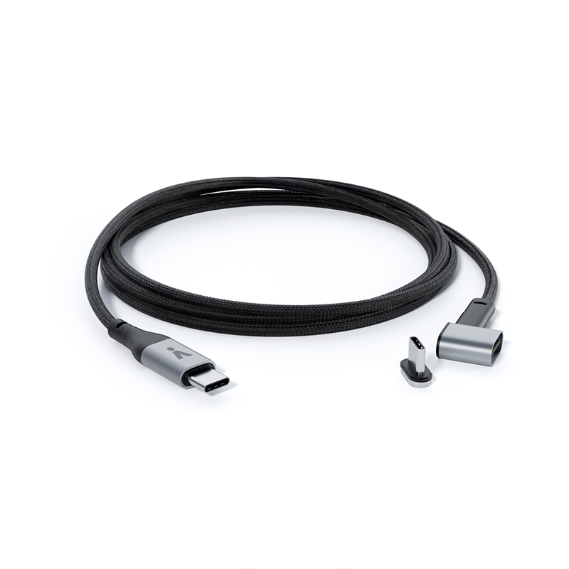 Cablu de date ISTYLE Magnetic Braided USB-C la USB-C, Gri - iSTYLE RO