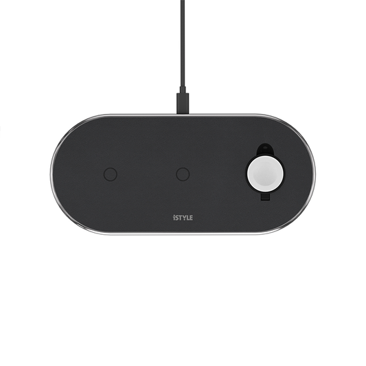 Statie de incarcare ISTYLE Wireless Charging Base 3in1, Space Grey - iSTYLE RO