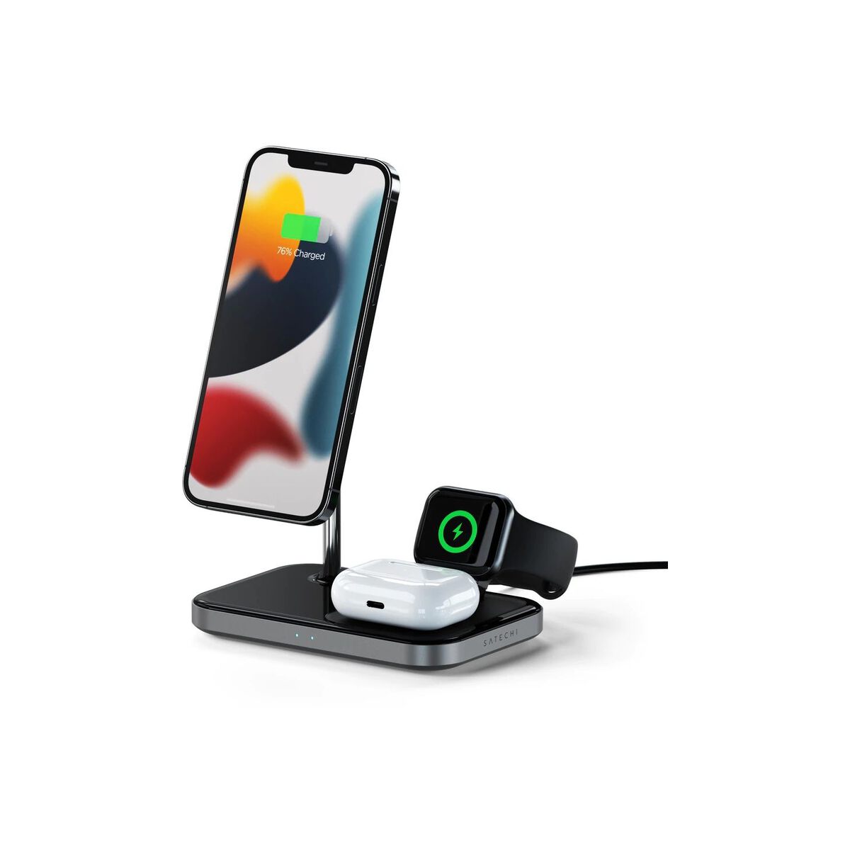 Incarcator Wireless Satechi 3-in-1, Magnetic, USB-C, Negru - iSTYLE RO