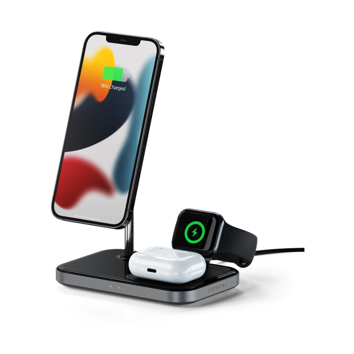 Incarcator Wireless Satechi 3-in-1, Magnetic, USB-C, Negru - iSTYLE RO
