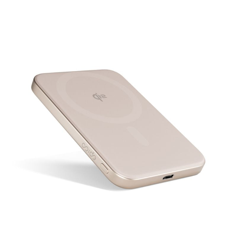 Baterie externa Qi2 EPICO, 5.000 mAh, Bej Titan