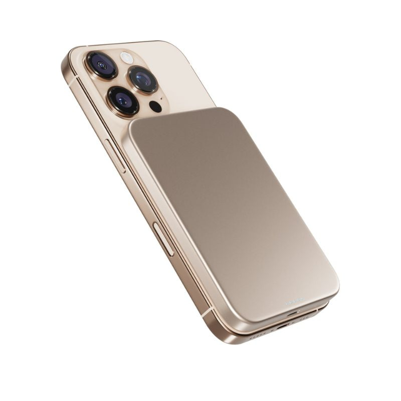 Baterie externa Qi2 EPICO, 5.000 mAh, Bej Titan