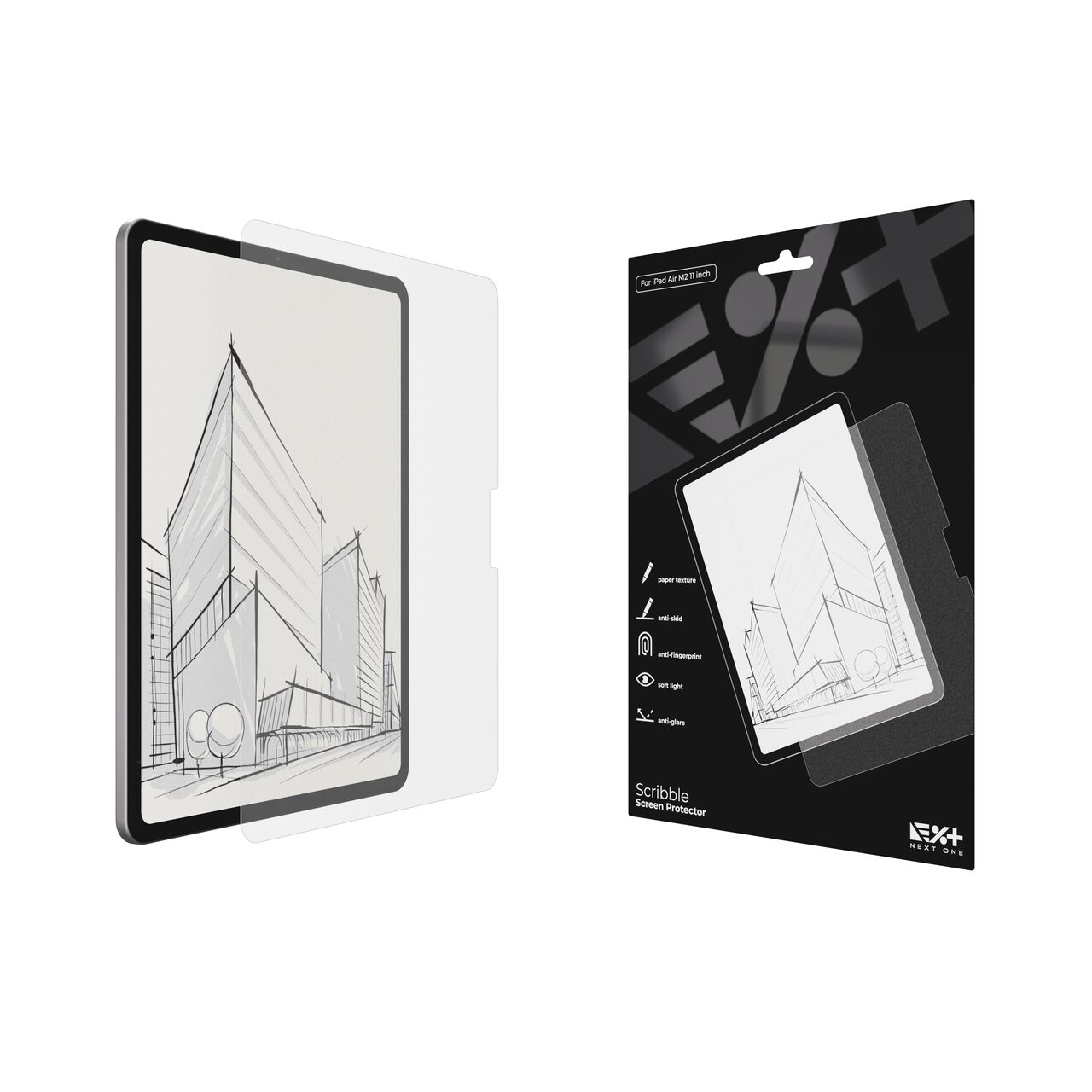 Folie de protecție Next One pentru iPad Air 11" M2, textură de hârtie - iSTYLE RO