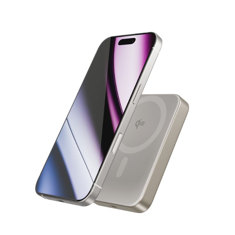 Baterie externa wireless EPICO cu Qi2, 10.000 mAh, Gri