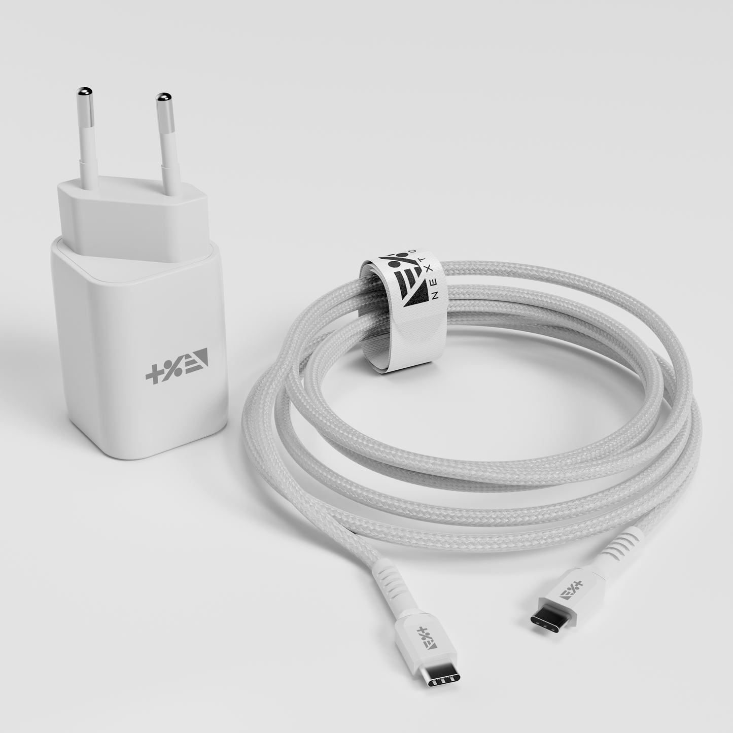 Adaptor de priza NEXT ONE Dual GAN 35W + cablu de incarcare USB-C - iSTYLE RO