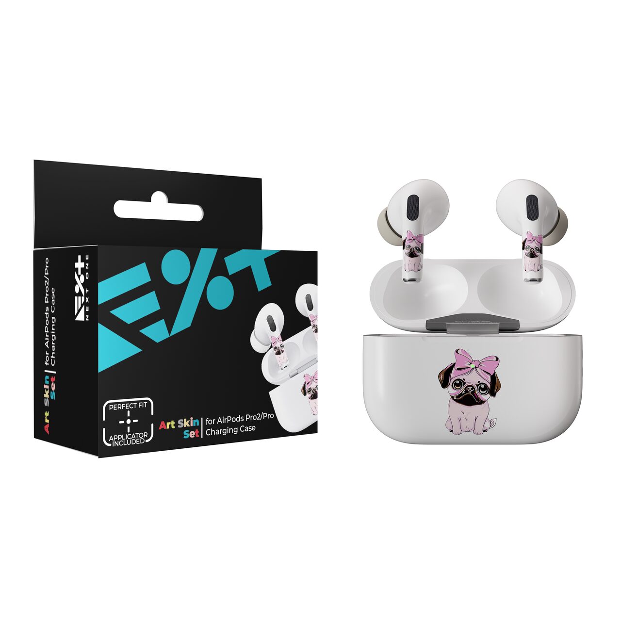 Skin NEXT ONE pentru AirPods Pro - Pug Roz - iSTYLE RO
