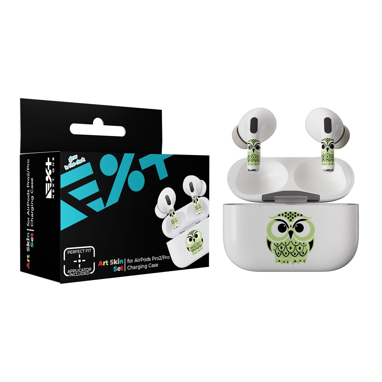 Skin NEXT ONE pentru AirPods Pro - Bufnita fosforescenta - iSTYLE RO