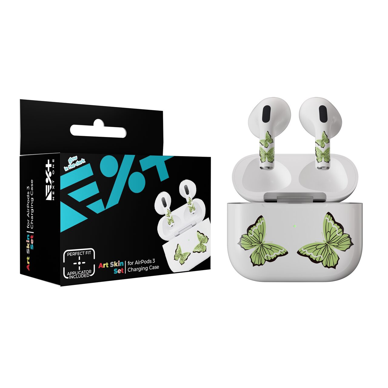 Skin NEXT ONE pentru AirPods 3rd Gen. - Fluture fosforescent - iSTYLE RO