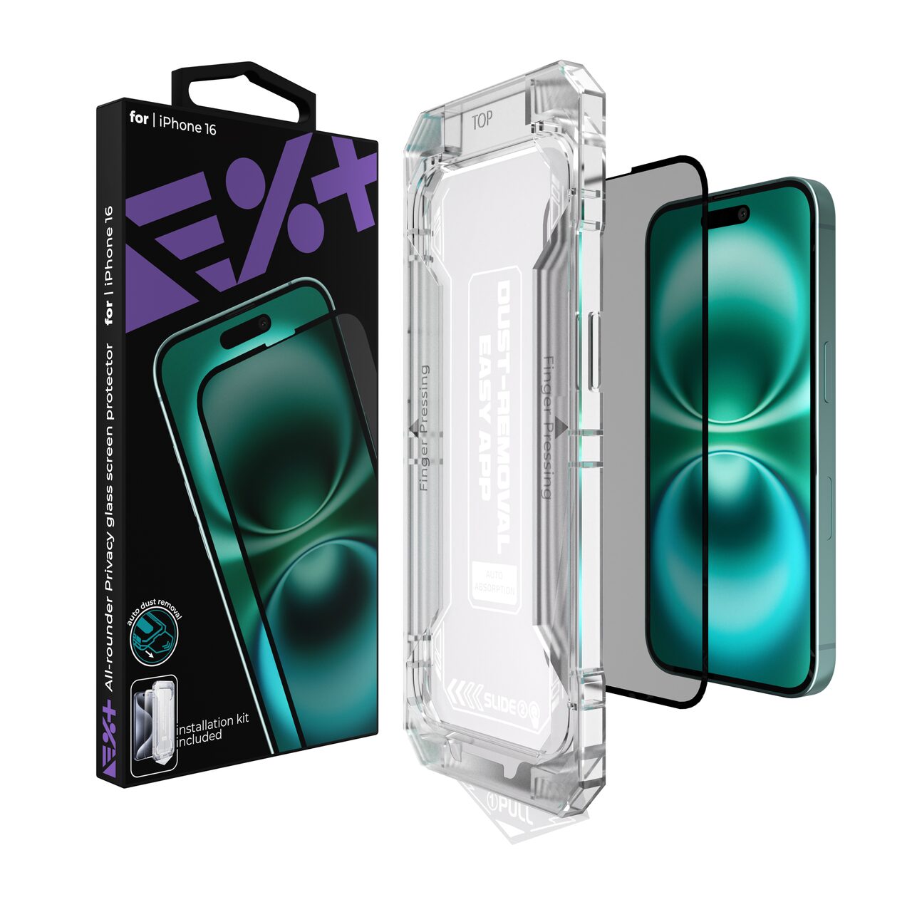 Folie de protectie din sticla privacy NEXT ONE pentru iPhone 16 - iSTYLE RO