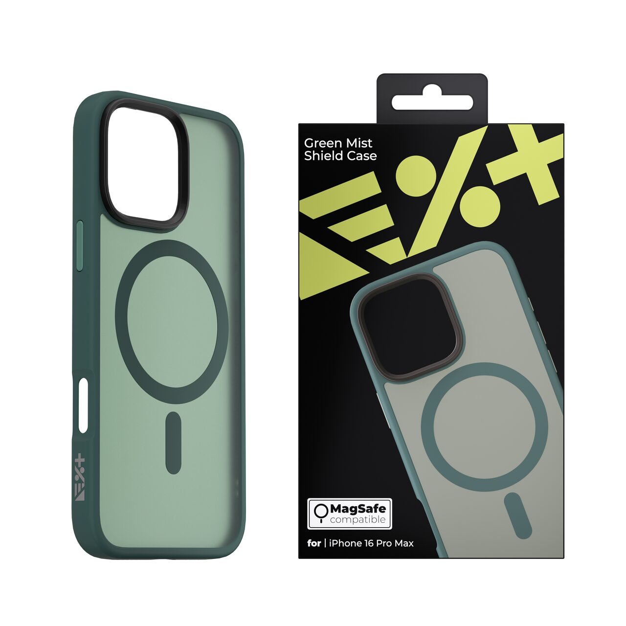 Husa de protectie NEXT ONE Mist Shield cu MagSafe pentru iPhone 16 Pro Max, Verde - iSTYLE RO