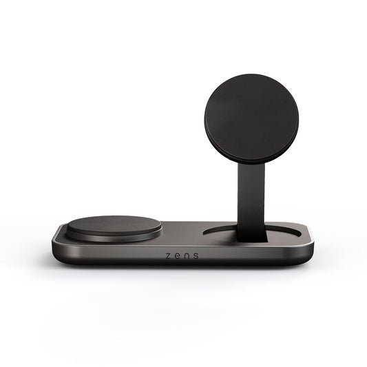 Incarcator wireless ZENS Duo Charger Pro 2, 2-in-1, Qi 2.2, Negru