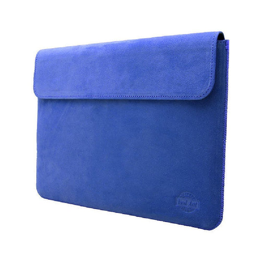 Husa de protectie REDANT cu clapă pentru MacBook Pro 14, Piele, Albastru - iSTYLE RO
