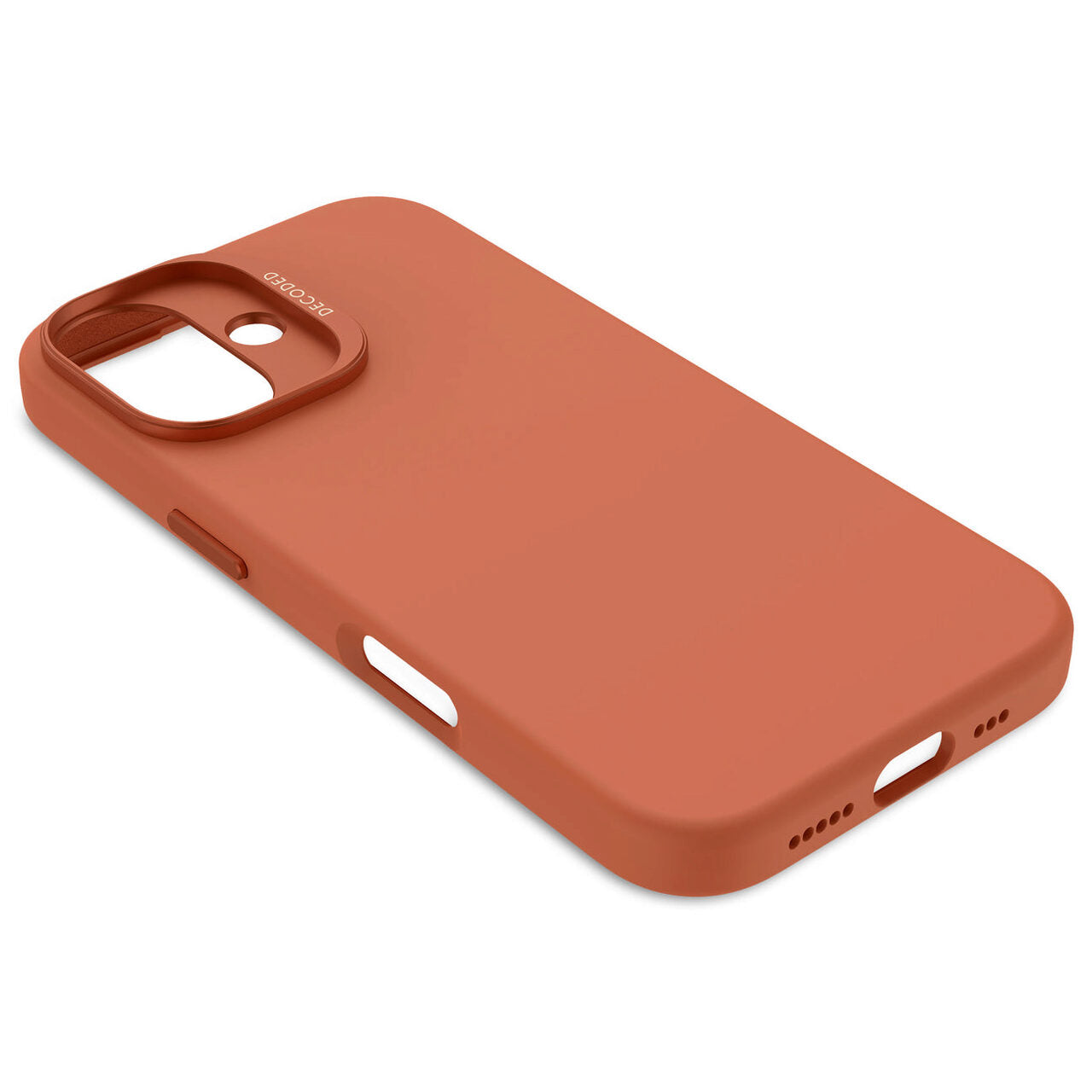 Husa de protectie DECODED din silicon pentru iPhone 16, Portocaliu - iSTYLE RO