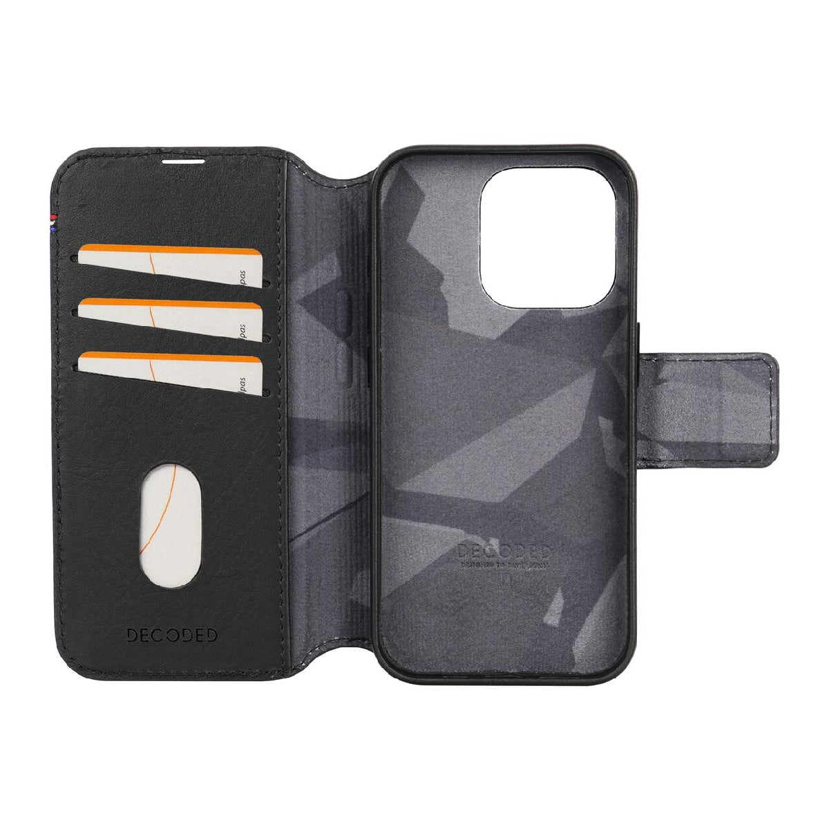 Husa + Portofel Decoded Leather Detachable Wallet pentru iPhone 15 Pro - iSTYLE RO