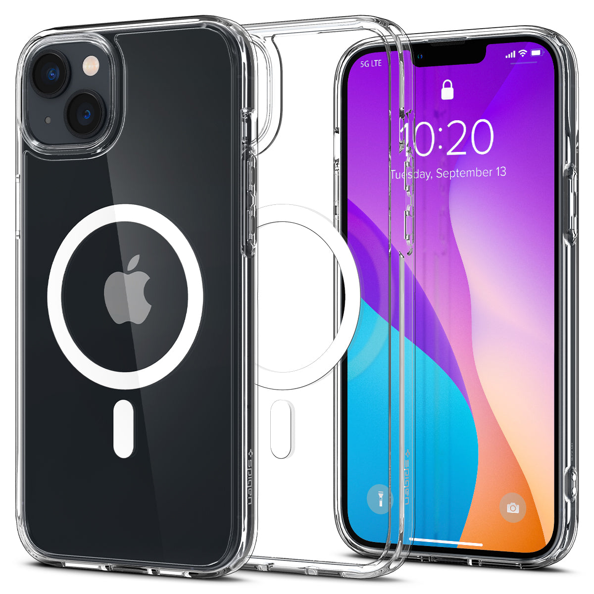Resigilat: Husa de protectie Spigen Crystal Hybrid pentru iPhone 14, Alb Transparent - iSTYLE RO