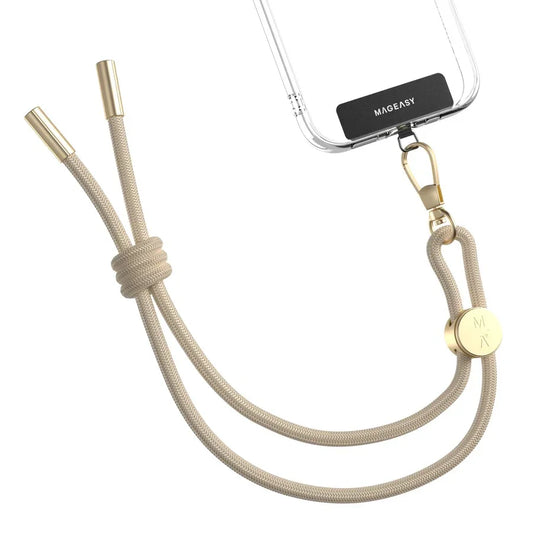 Curea SwitchEasy MAGEASY Wrist strap 6mm + strap card Bej - iSTYLE RO