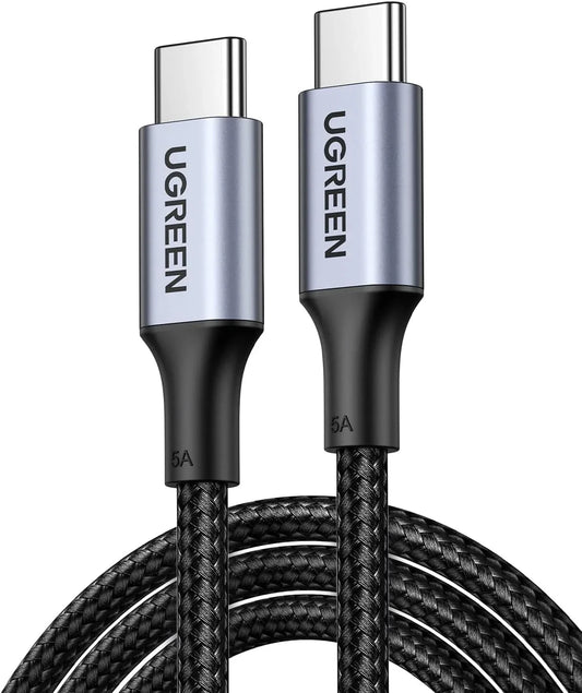 Cablu de date UGREEN USB-C - USB-C, 100W, Super Fast Power, 1m, Negru