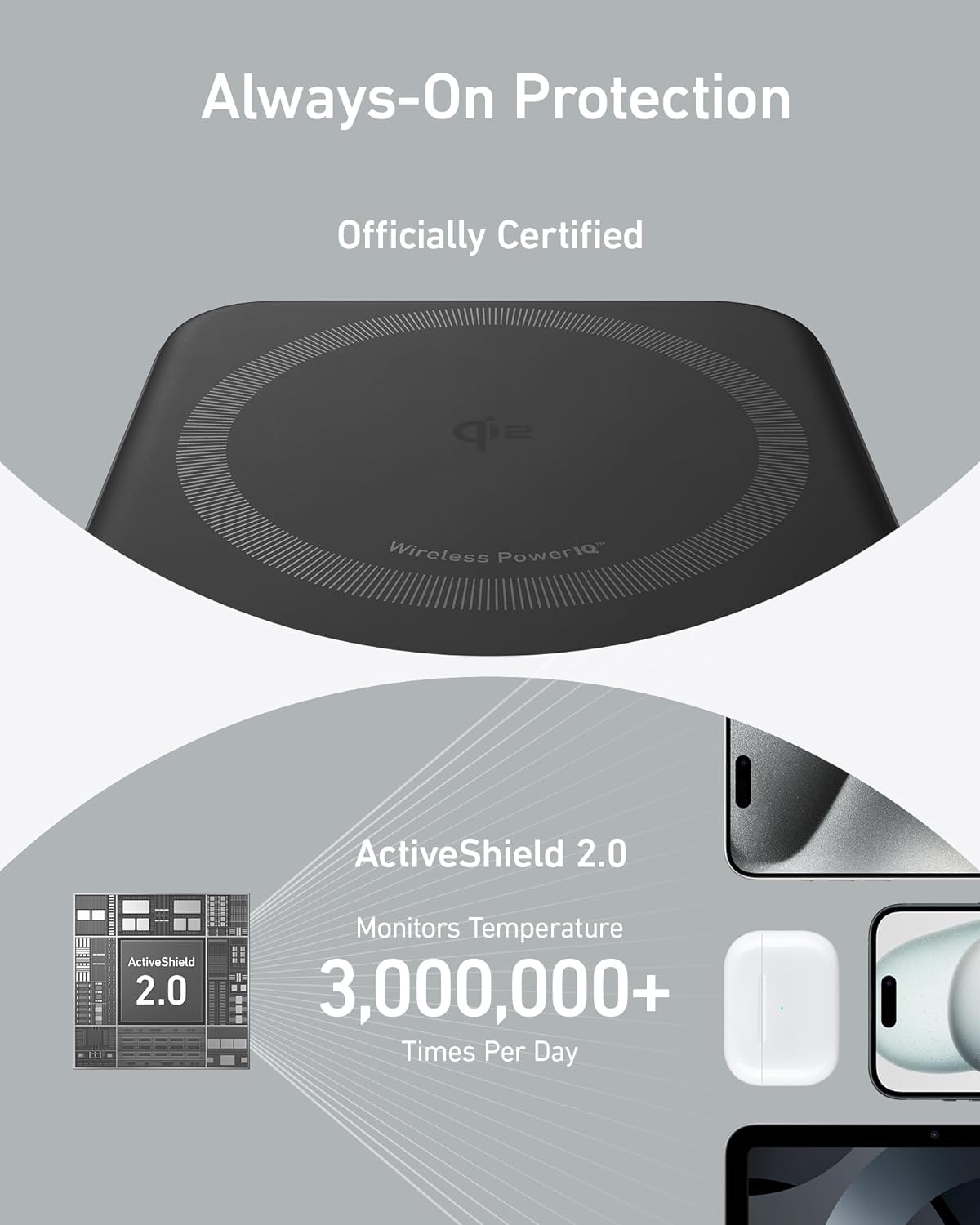 Baterie externa wireless Anker MagGo, Qi2, 10.000 mAh, 15W, USB-C, Suport Pliabil, Smart Display, Negru - iSTYLE RO