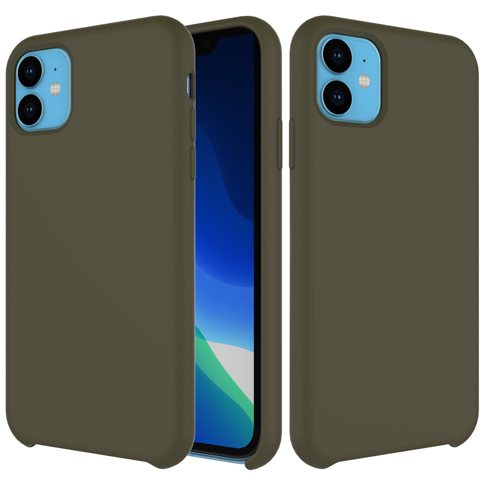 Husa de protectie NEXT ONE pentru iPhone 11, Silicon, Olive Green - iSTYLE RO