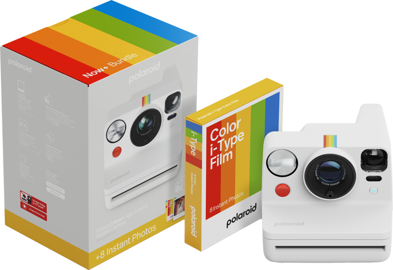 Pachet Camera Foto Instant Polaroid Now+ (gen.3)Alb + Hartie Foto - iSTYLE RO
