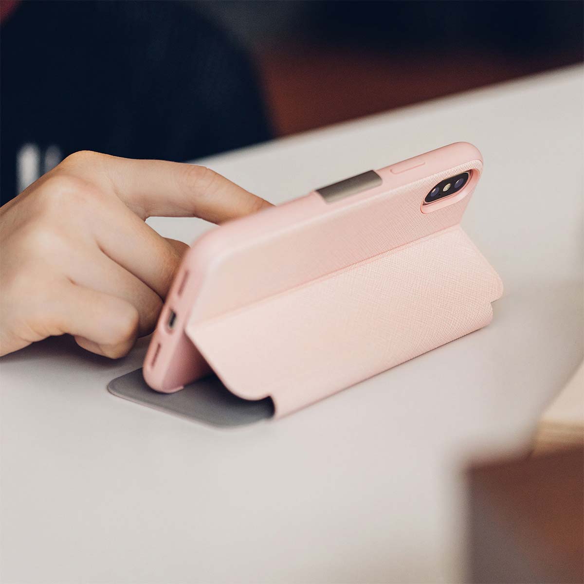 Husa de protectie Moshi SenseCover pentru iPhone X - Luna Pink - iSTYLE RO