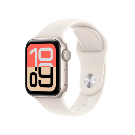 Apple Watch SE 3 GPS + Cellular 40mm Starlight Aluminium Case with Starlight Sport Band - M/L