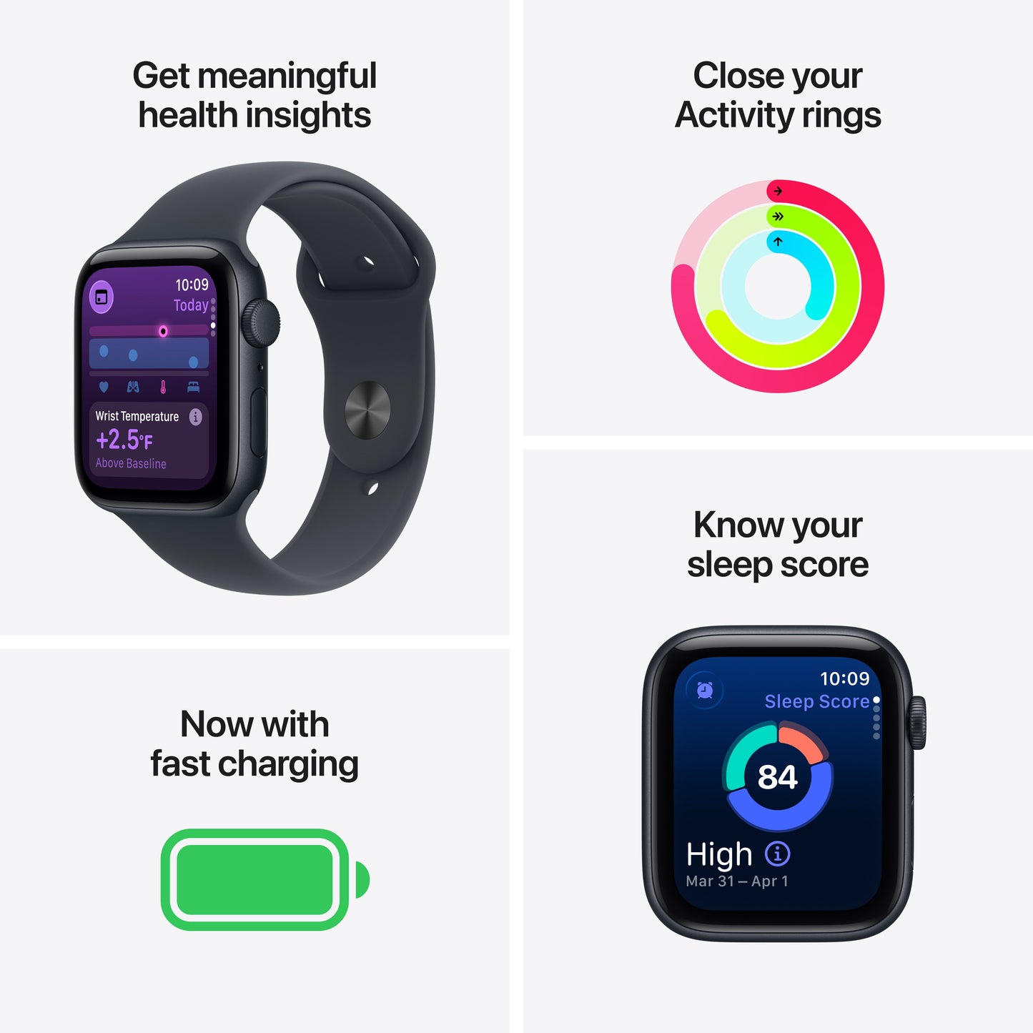 Apple Watch SE 3 GPS 40mm Starlight Aluminium Case with Starlight Sport Band - M/L