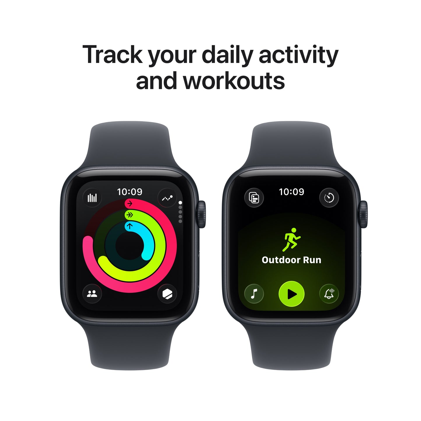 Apple Watch SE 3 GPS 44mm Midnight Aluminium Case with Midnight Sport Band - M/L