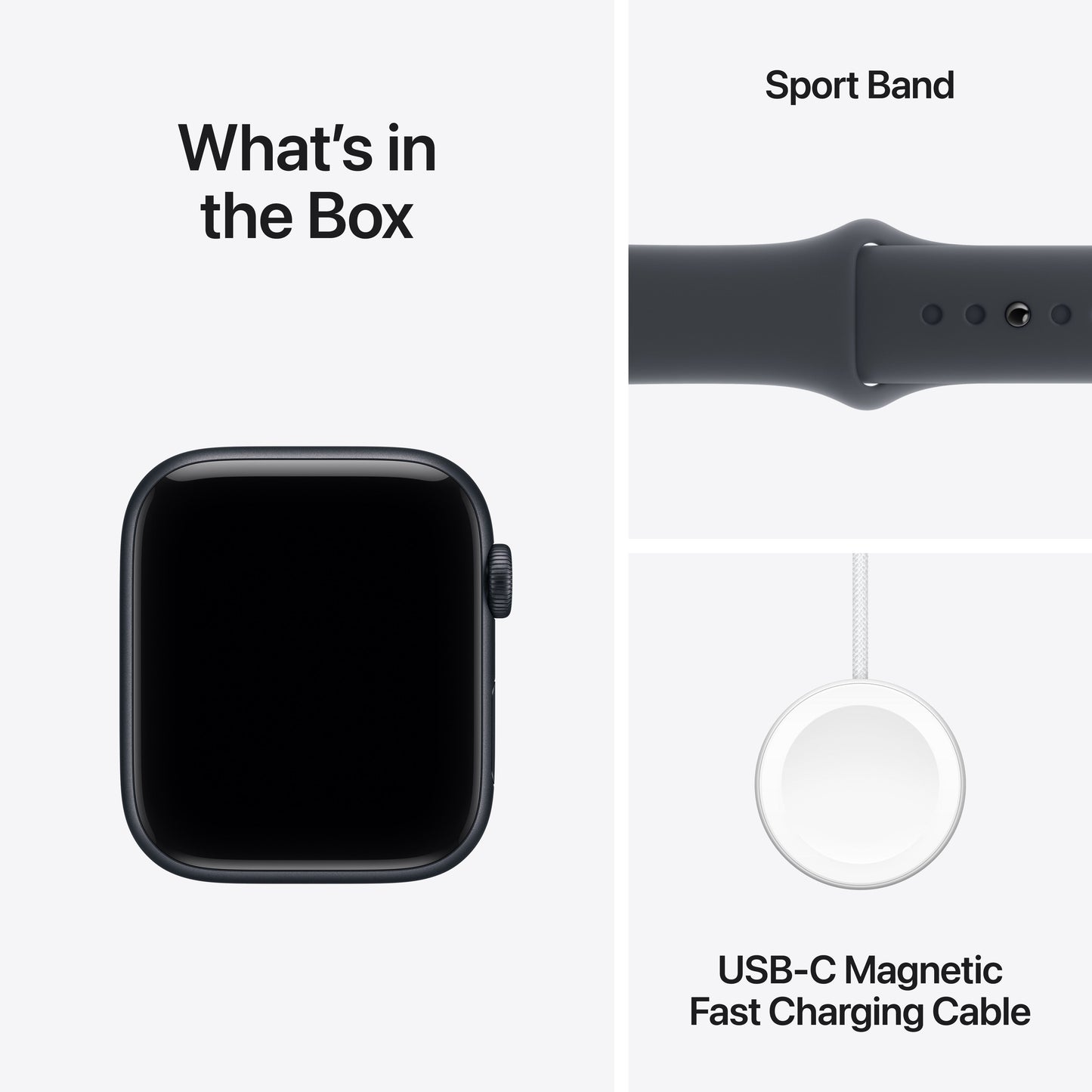 Apple Watch SE 3 GPS 44mm Midnight Aluminium Case with Midnight Sport Band - M/L