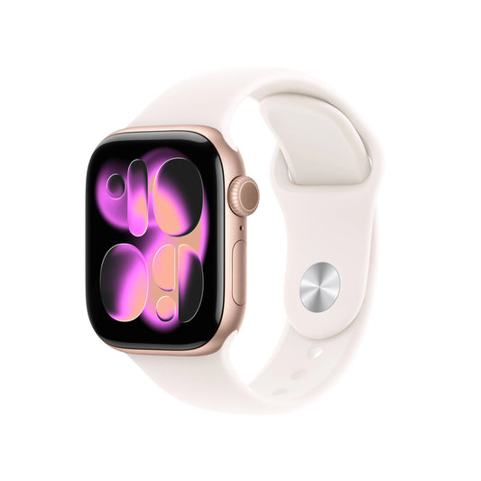Apple Watch Series 11 GPS 42mm Rose Gold Aluminium Case with Light Blush Sport Band - S/M