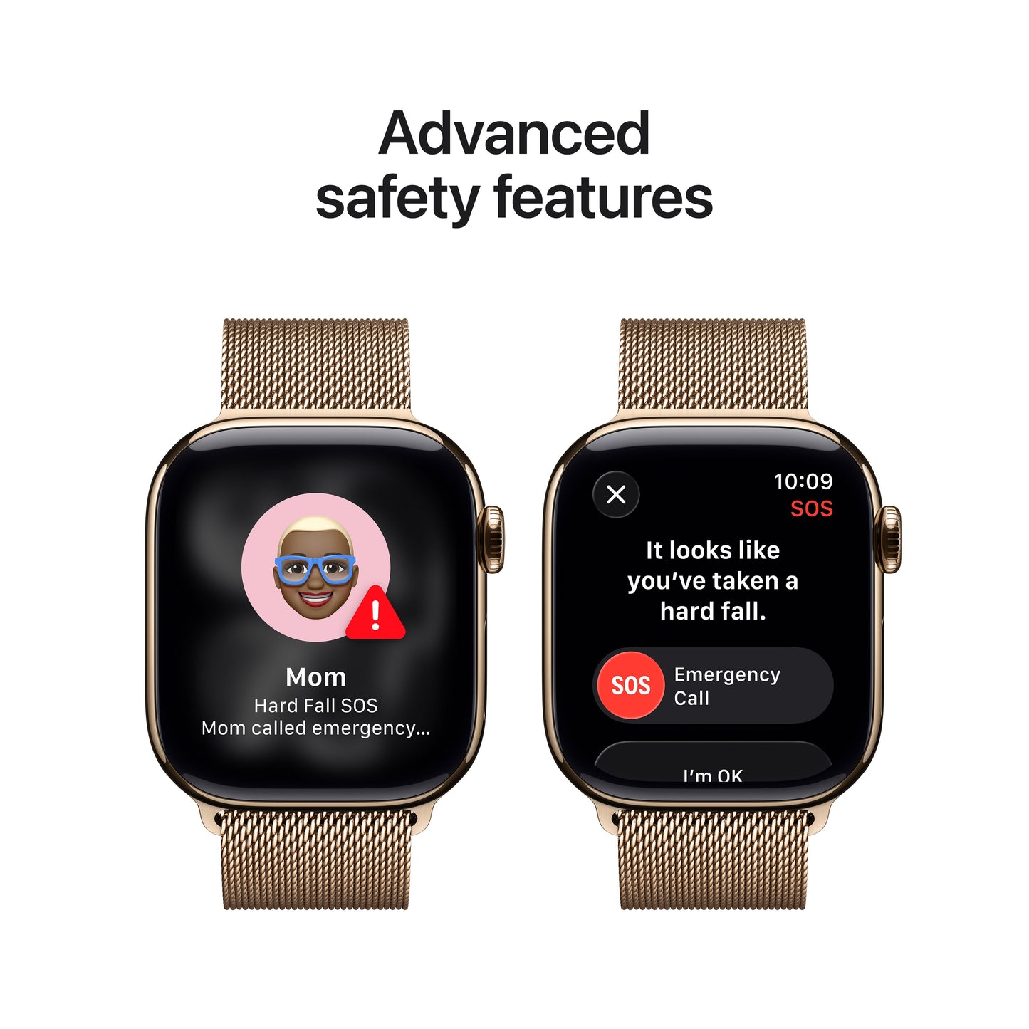 Apple Watch Series 11 GPS + Cellular 42mm Gold Titanium Case with Gold Milanese Loop