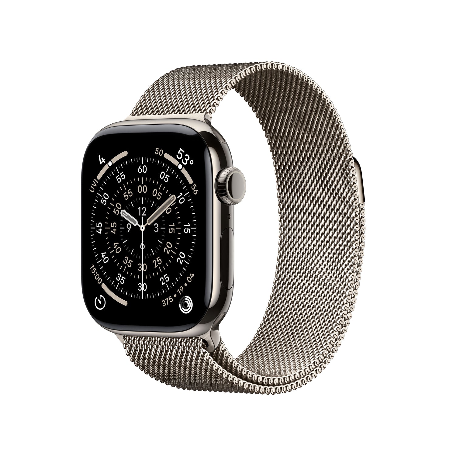 Apple Watch Series 11 GPS + Cellular 42mm Natural Titanium Case with Natural Milanese Loop