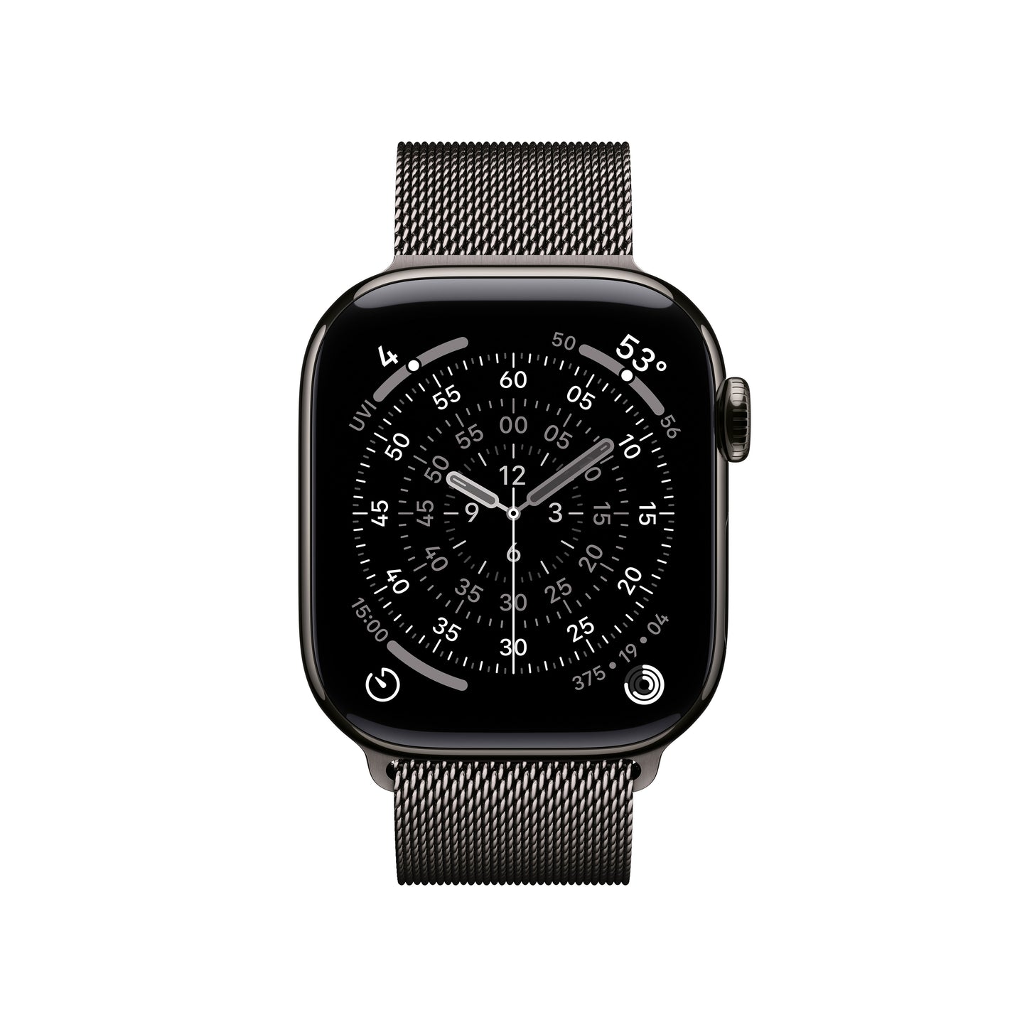 Apple Watch Series 11 GPS + Cellular 42mm Slate Titanium Case with Slate Milanese Loop