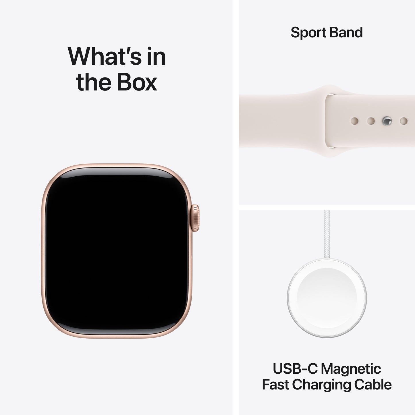 Apple Watch Series 11 GPS + Cellular 46mm Rose Gold Aluminium Case with Light Blush Sport Band - M/L