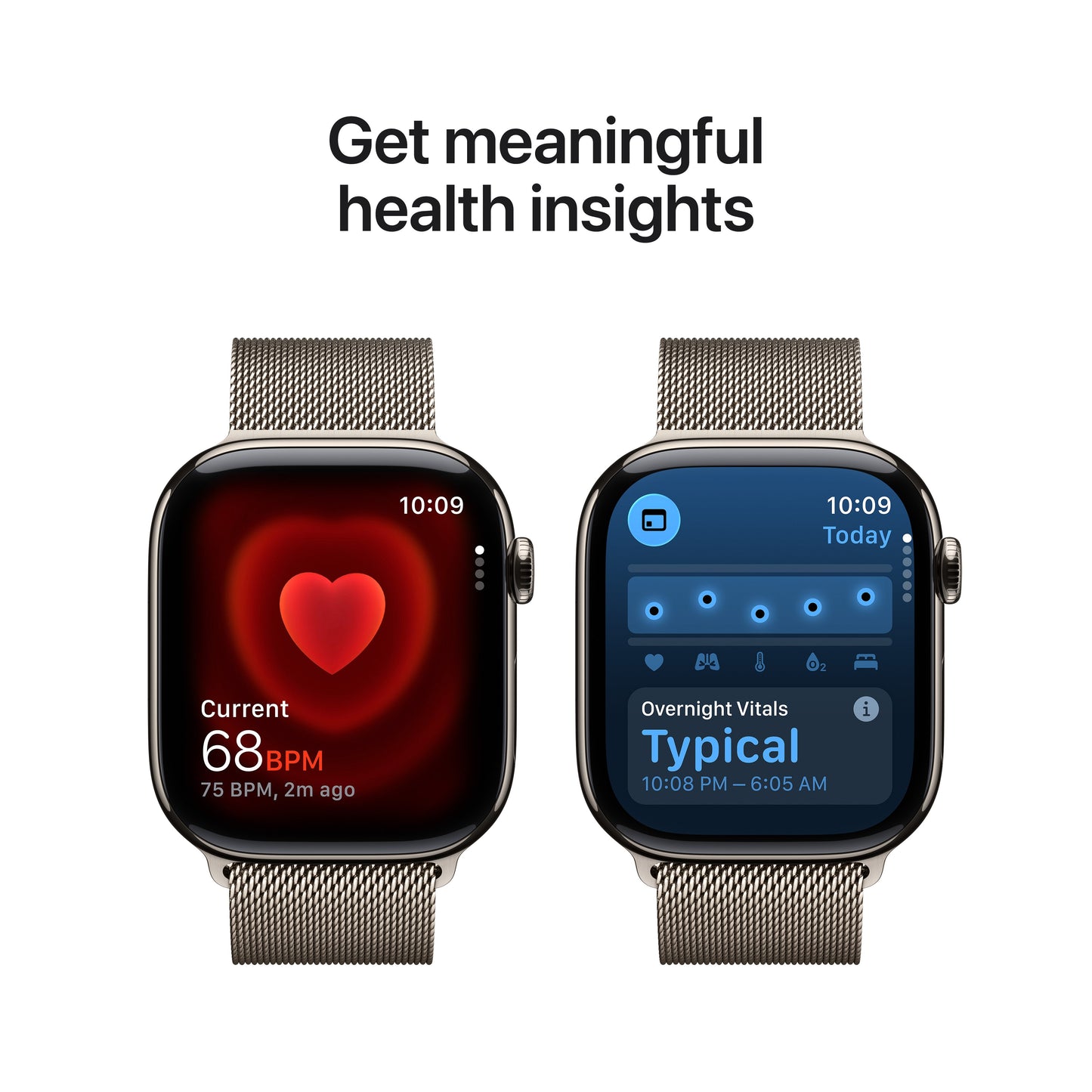 Apple Watch Series 11 GPS + Cellular 46mm Natural Titanium Case with Natural Milanese Loop - M/L