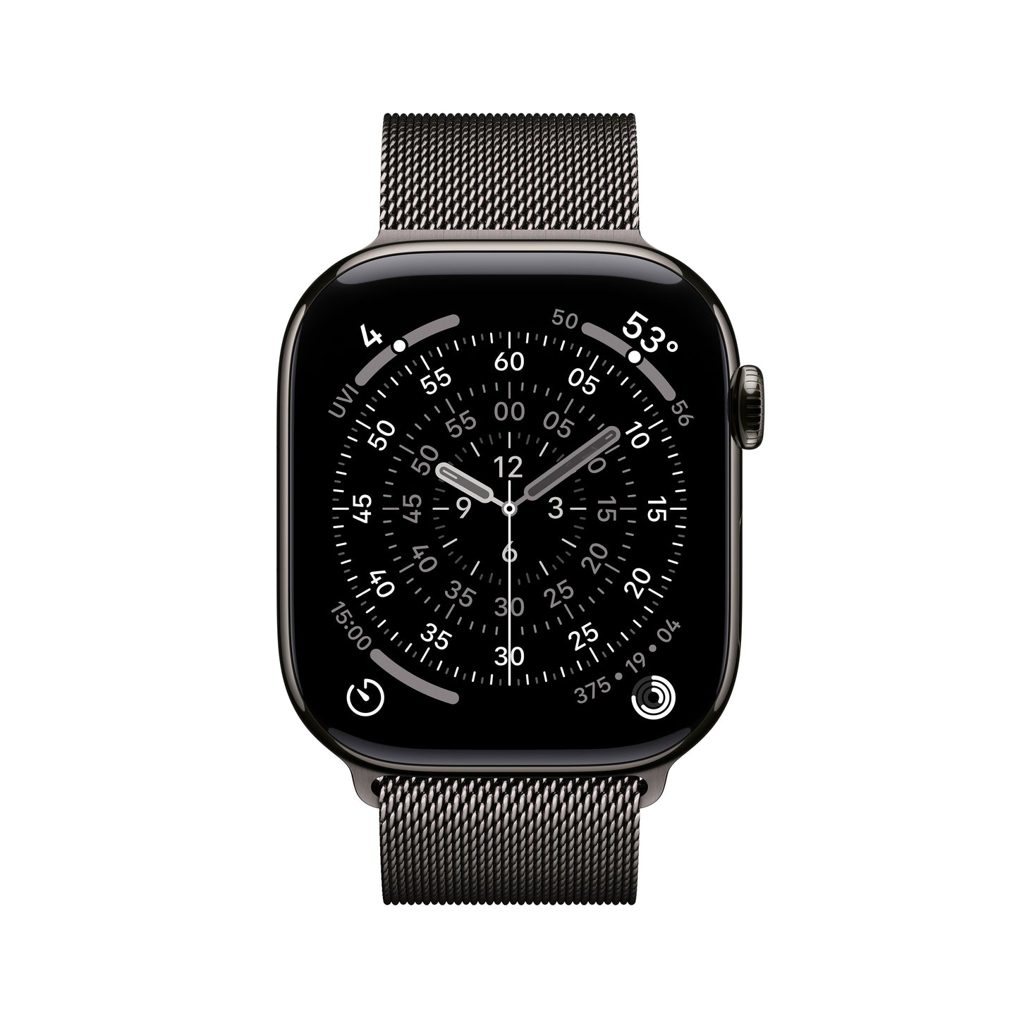 Apple Watch Series 11 GPS + Cellular 46mm Slate Titanium Case with Slate Milanese Loop - S/M