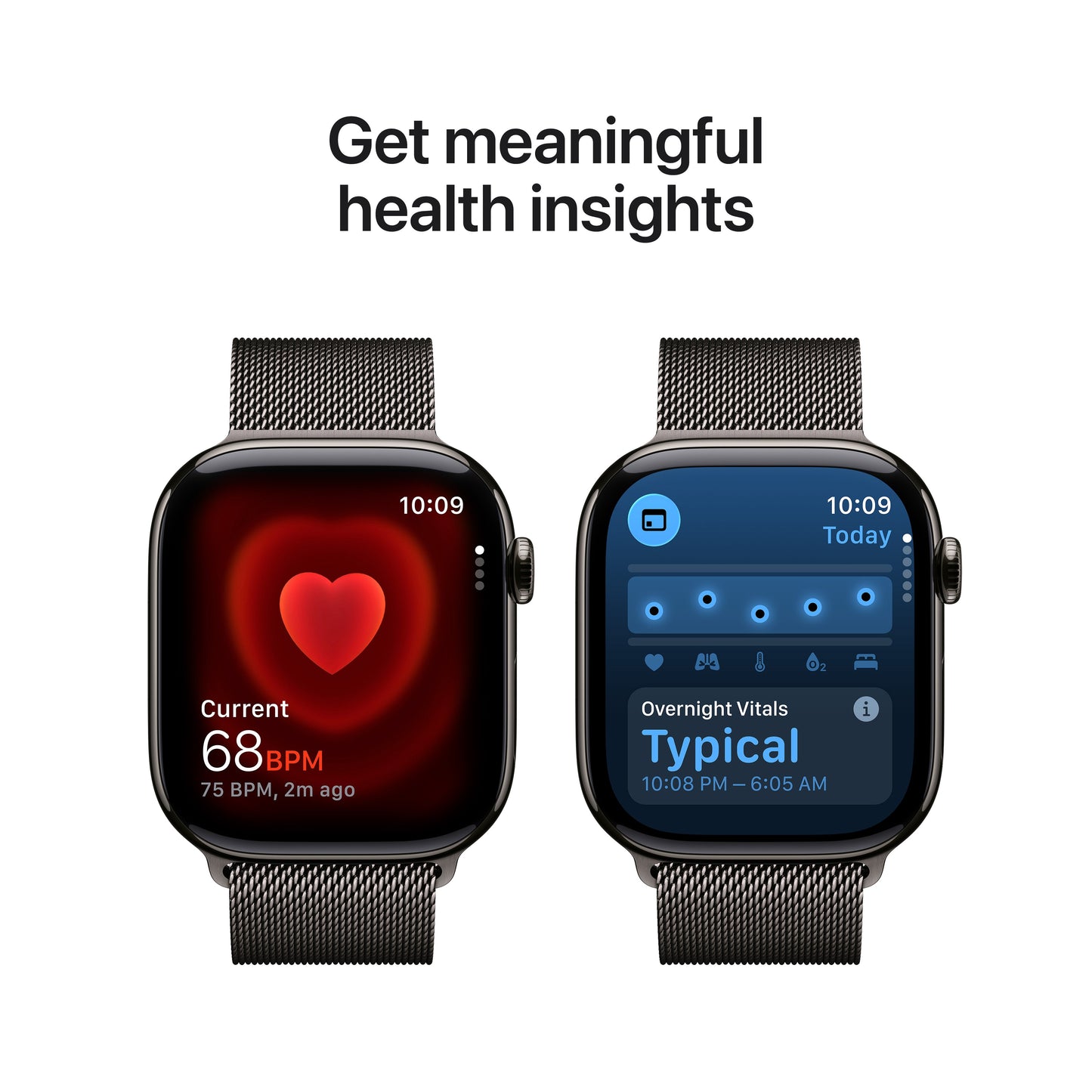 Apple Watch Series 11 GPS + Cellular 46mm Slate Titanium Case with Slate Milanese Loop - S/M